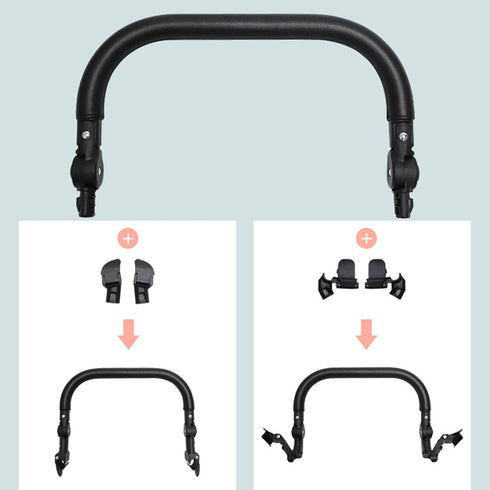jojobasec Pram Infant Pushchair Armrest Bumper Baby Stroller with Adjust Angles Stroller Accessories