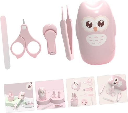 Set UPKOCH Nail Clipper Ergonomic Safe Boy Girl Nail Care Kit with Tweezers Scissors and File for Newborns Grooming