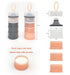 LADISO 2 Packs Baby Formula Dispenser, Formula Container, Portable Milk Powder Dispenser Container, Baby Feeding Travel