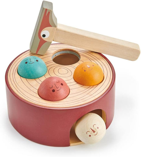 Tender Leaf Toys Woodpecker Game - Hammering Toy Set for Baby, Educational Toddler Toys for Fine Motor Skills