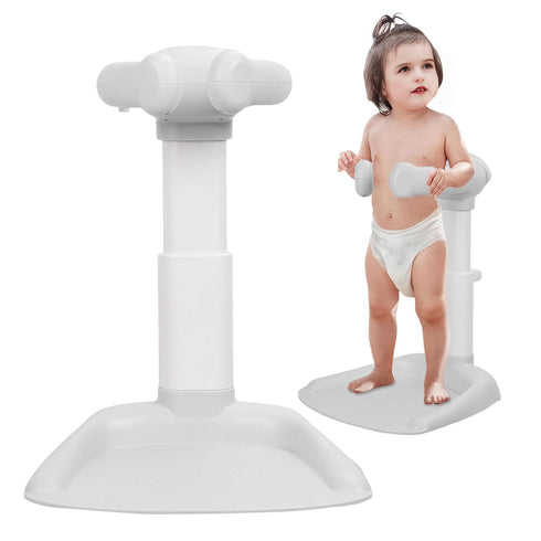 feneihe Baby Bath Stand & Shower Support, Foldable Adjustable Height Toddler Bath Seat