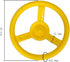 Pirate Ship Wheel Fun Playground with Screw Amusement Park Outdoor Garden Kids Toy Steering Climbing Frame Gift sy Install Swing Accessory Lightweight(Yellow) by NINEFOX