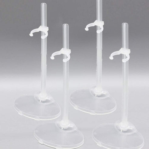 EXCEART 24pcs White Doll Stand Support Rack, Action Figure Display Rack for Doll Collection Decoration