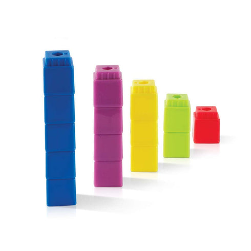 hand2mind Interlocking UniLink Math Linking Cubes, Plastic Color Sorting, Set of 100