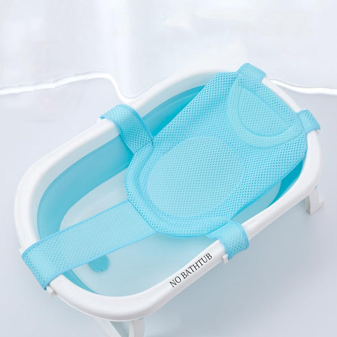 Baby Bath Seat Support Net, Soft Newborn Bath Cushion, Breathable Infant Bathing Support Mat for 0-18 Months