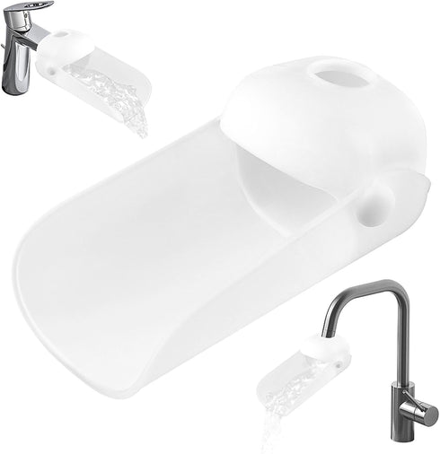 Kakalote Faucet Extender for Toddlers, Sink Extenders for Bathroom Sink, Kitchen, Bathtub(White)