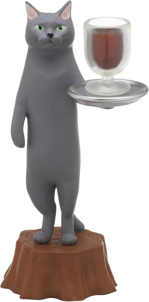 Kitan Club Cat Cafe Plastic Toy - Blind Box with 1 of 5 Collectable Figurines, Authentic Japanese Design