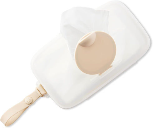 40 Skip Hop Baby Wipes Dispenser Case, Holds Up to Wipes, Grab & Go Travel Wipe Holder with Snug Seal, Oat