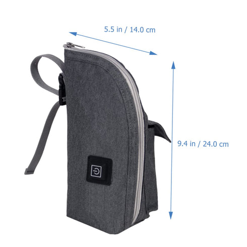 SHOWERORO Portable Bottle Warmer Insulated Car Milk Heater for Travel Convenient Zipper Design Durable Material Go