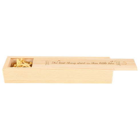 VOSAREA Lidded Wooden Pregnancy Test Keepsake Box Elegant Announcement Storage Case for