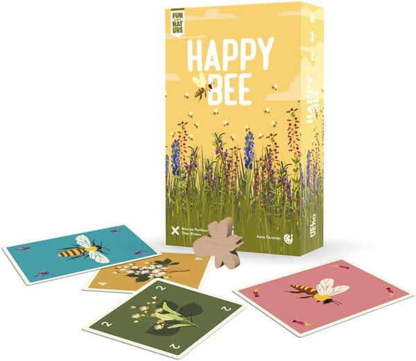 Happy Bee Card Game - Strategic Pollen Harvesting for Kids & Adults, Ages 8+, 3-6 Players, 15 Minutes