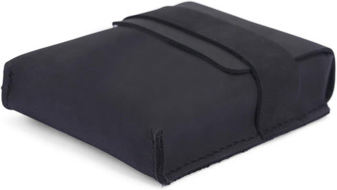 Playing Card Case - Leather Holder for Board Games, Coin Pouch, Money Organizer, and Card Deck Holder (Black)