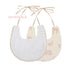 GZMM Baby Bib for Girls, Reversible Waterproof Handmade Cotton Drool Bib 0-12 Months, 2 Pack (Floral Mult-9)