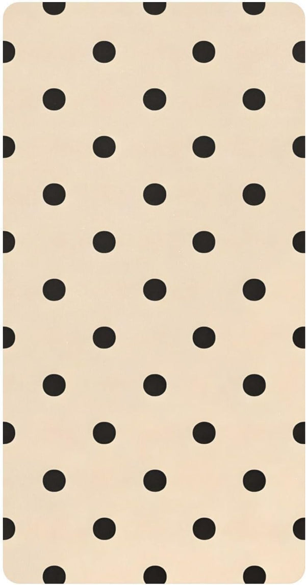 CZXW Netural Polka Dots Crib Sheets Fitted 52" x 28" Natural Cotton Soft