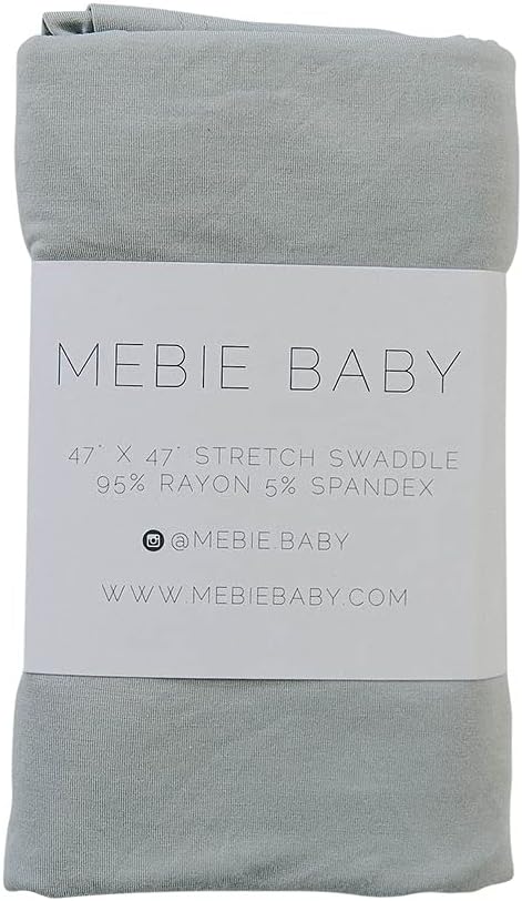 Mebie Baby Stone Stretch Swaddle, Modern and Neutral Swaddle Blanket for Baby