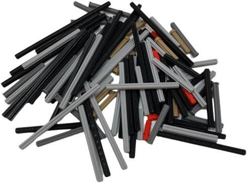120Pcs Pack, Set, Axle Rods Assortment Train Wheel Cross Axle Parts Replacement Pieces Compatible with Lego Parts