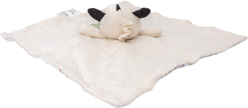 Tikiri Zebra Comforter with Natural Rubber Teether Organic Baby Snuggle Toy | Soft Fabric Safari Comforter