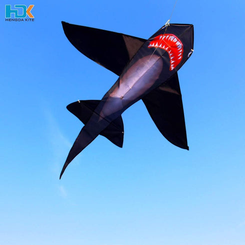 HENGDA KITE for Kids, Lifelike Black Shark Kite, Single Line Kite Flying for Children