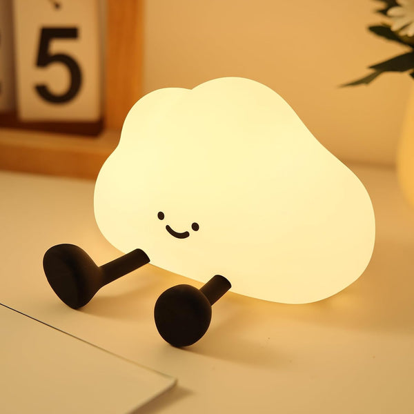 YISUN Cloud Night Light, Cute Silicone Nightlight for Baby Toddler, Rechargeable LED