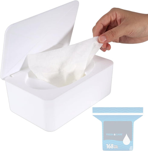 Eiszhjk Wipes Dispenser Compatible with Cottonelle, Refillable Wipe Holder, Flushable Wipes Container with