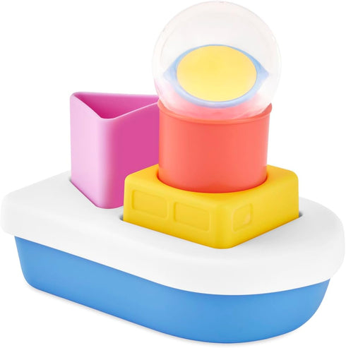 6-piece Set 6m+ Skip Hop Baby Bath Toy STEM Learning & Play Stacking Boat Bathtub Sensory Development Toy with Sprinkle