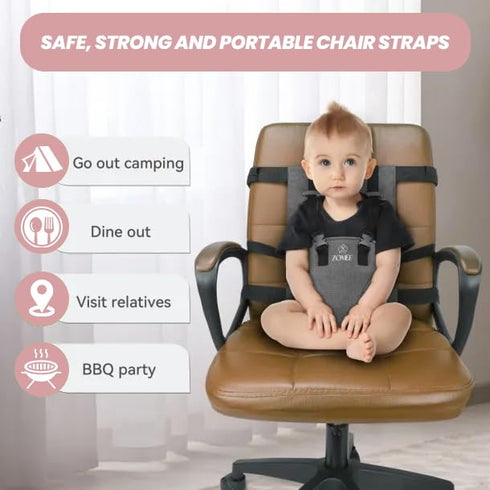 Zomee Portable Travel Highchair Harness, Universal Fit Baby Feeding Seat for Dining Chairs, Compact, Foldable