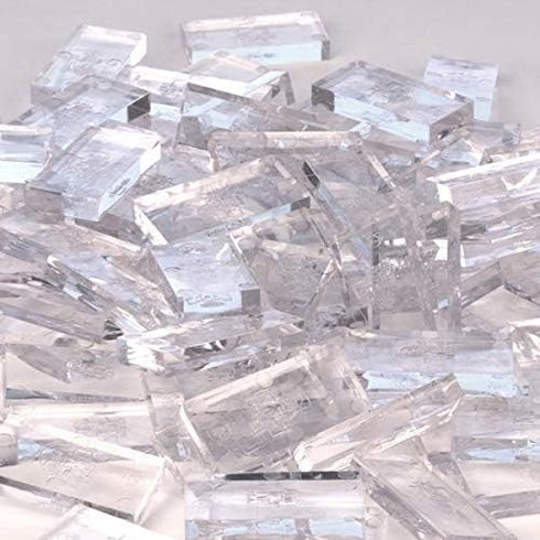 100pcs Bulk Dominoes Plastic Bulk Building and Stacking and Chain Reaction Toppling STEAM Toy Blocks for Kids (Clear)