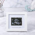 IHEIPYE Baby Sonogram Photo Frame - Ultrasound Picture Frame for Expecting Parents, Baby Showers, Nursery Decor (Silver