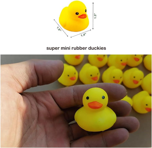 Bath Duck Toys 30 PCS Mini Rubber Ducks, Squeak and Float Duckies for Baby Shower Party Decoration (1.6'')