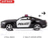 BDTCTK 1/36 Ford Mustang GT Police Car Model, Zinc Alloy Die-Cast Pull Back Vehicles for Kids (Black)