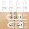 HonesaLoc 4 Packs U-Shaped Sliding Cabinet Locks, Adjustable Child Safety Lock for Kitchen Doors and Home Drawers,