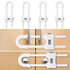 HonesaLoc 4 Packs U-Shaped Sliding Cabinet Locks, Adjustable Child Safety Lock for Kitchen Doors and Home Drawers,