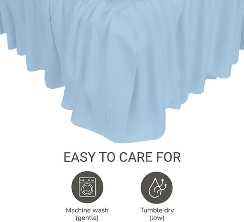 MD Home Decore 100% 14" Crib Bed Skirt Dust Ruffle with Split Corners - Cotton - Nursury Standard Crib Bedding Toddler