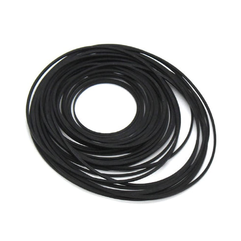Set of 30-40pcs Black Rubber Pulley Belts, Engine Drive Belts for DIY Toy Module Car Transmission