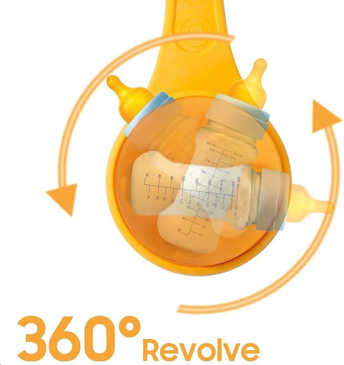 Wetandspicy Hands-Free Silicone Baby Bottle Holder, Rotating Angle, Suitable for Most Bottle Sizes, Soft Silicone