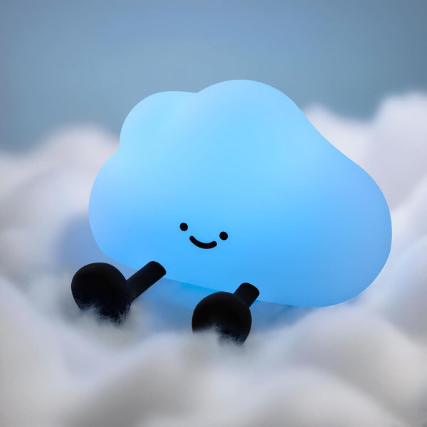 YISUN Cloud Night Light, Colorful Silicone Night Lights for Nursery, Rechargeable Dimmable