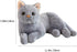 Toddmomy Plush Stuffed Cat Doll Toy, Adorable Grey Cat Stuffed Animal, Cartoon Cat Doll for Kids Home Decor and Sofa
