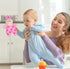 June Garden 9" My First Doll Sienna, Soft Plush Baby Doll with Rattle, Pink Outfit