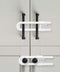 Sliding Cabinet Locks for Child Safety - Baby Proof Kitchen, Bathroom, Storage Doors (12 Pack, White)