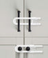 Sliding Cabinet Locks for Child Safety - Baby Proof Kitchen, Bathroom, Storage Doors (12 Pack, White)