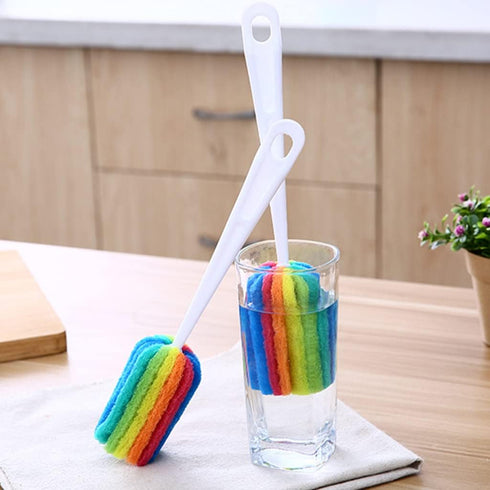 GMBYLBY Water Bottle Cup Mug Brush Scrubber with Long Handle Comfort Grip Brushes for Baby Bottles Jars Glasses Cup