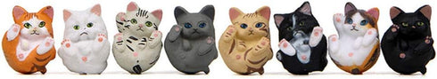 8 Pcs Deluxe Cat Figurines Playset, Cute Mini Cat Figure Collection, Cake Topper, Plant Decoration