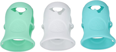 Garosa 240ml 8 oz Glass Baby Bottles Silicone Sleeve, Shatter Proof Bottle Cover with Anti Flowing, Insulate Warmers