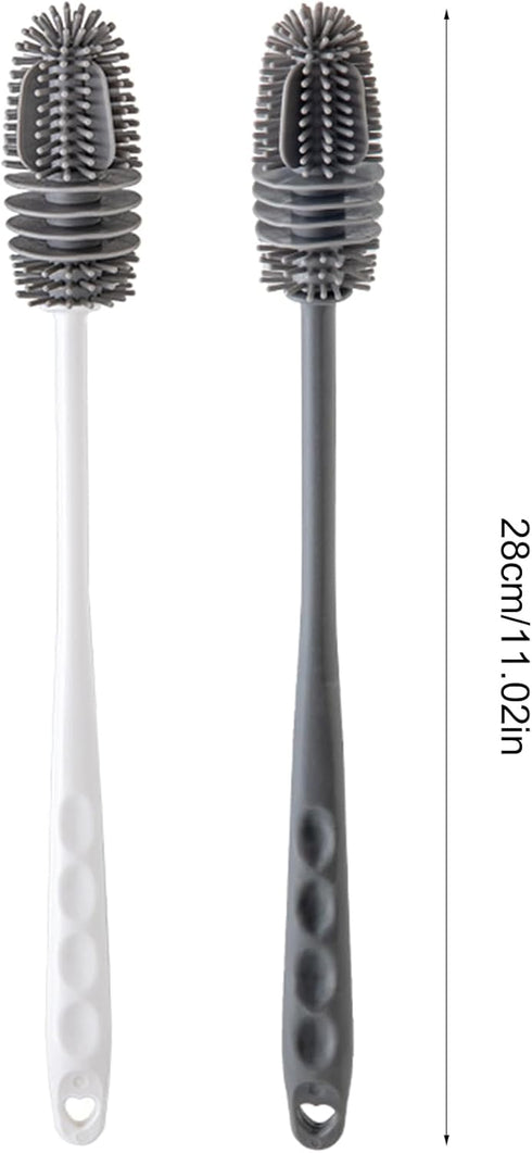 TNNOKL MultiPurposes & Practical Tool Bottle Brush Reusable Silicone Brush for Sports Bottle Baby Bottle