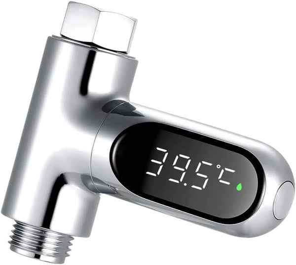 Lithx Shower Thermometer, LED Digital Display Bath Water Thermometer Celsius 360 Rotating Screen