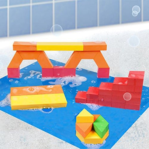 Stem Discovery Blocks Educational Bath Toy, STEM Blocks Tower Blocks, Pool Toy for Science Museums and Children's
