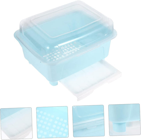Cabilock Compact Chopstick and Bowl Storage Box, Multi-Functional Kitchen Utensil Organizer for Drying Cutlery