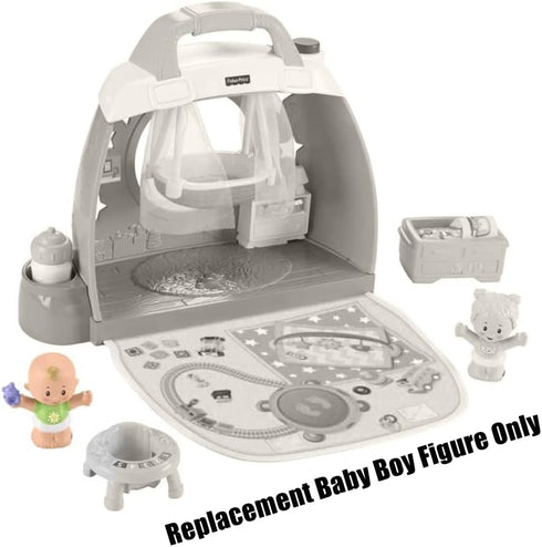 Replacement Part for Fisher-Price Little People Cuddle 'n Play Nursery Playset - Baby Boy Figure with Green Shirt