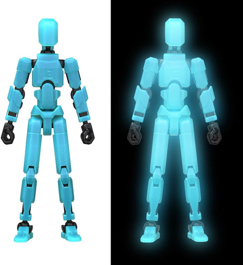 MerryXD Titan 13 Action Figure, Assembly Completed Dummy 13 Action Figure, T13 3D Printed Movable Toy (Blue)