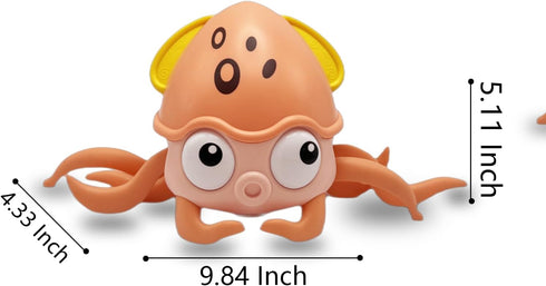 Crawling Octopus Baby Toys, 2024 New Infant Tummy Time with Music LED Light, USB Rechargeable Toddler Gift